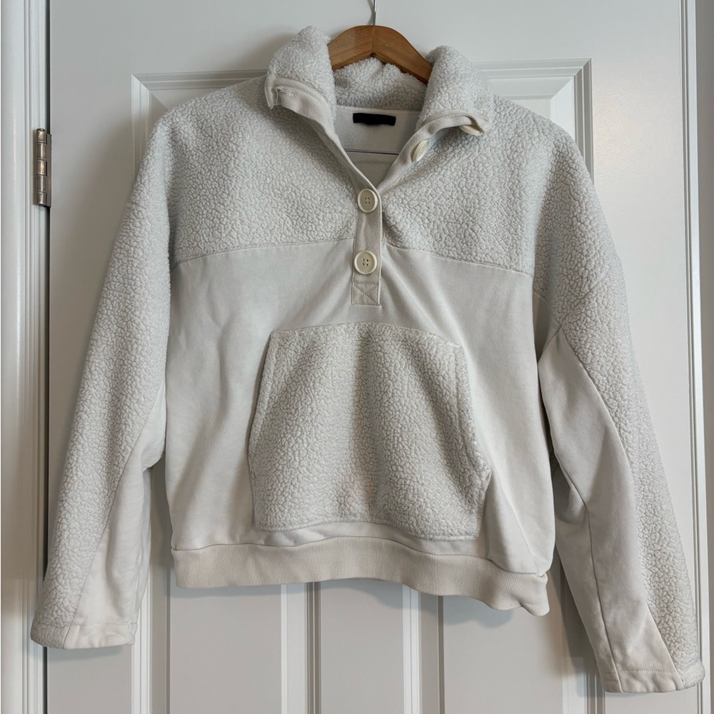 J. Crew White Sherpa Fleece